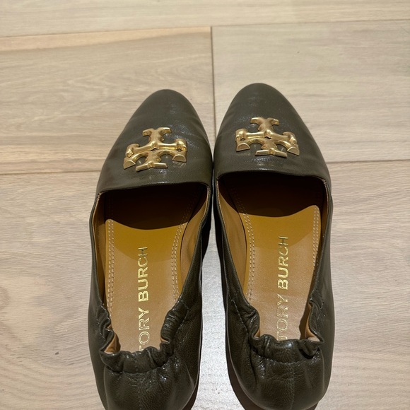 Tory Burch Eleanor Loafers Olive size US 7 like new - Picture 5 of 6